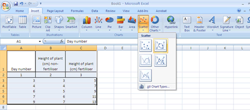 screen grab of Excel spreadsheet